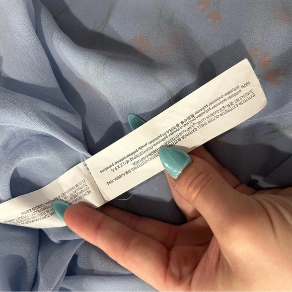 Zara Blue Floral Dress - Picture 9 of 11